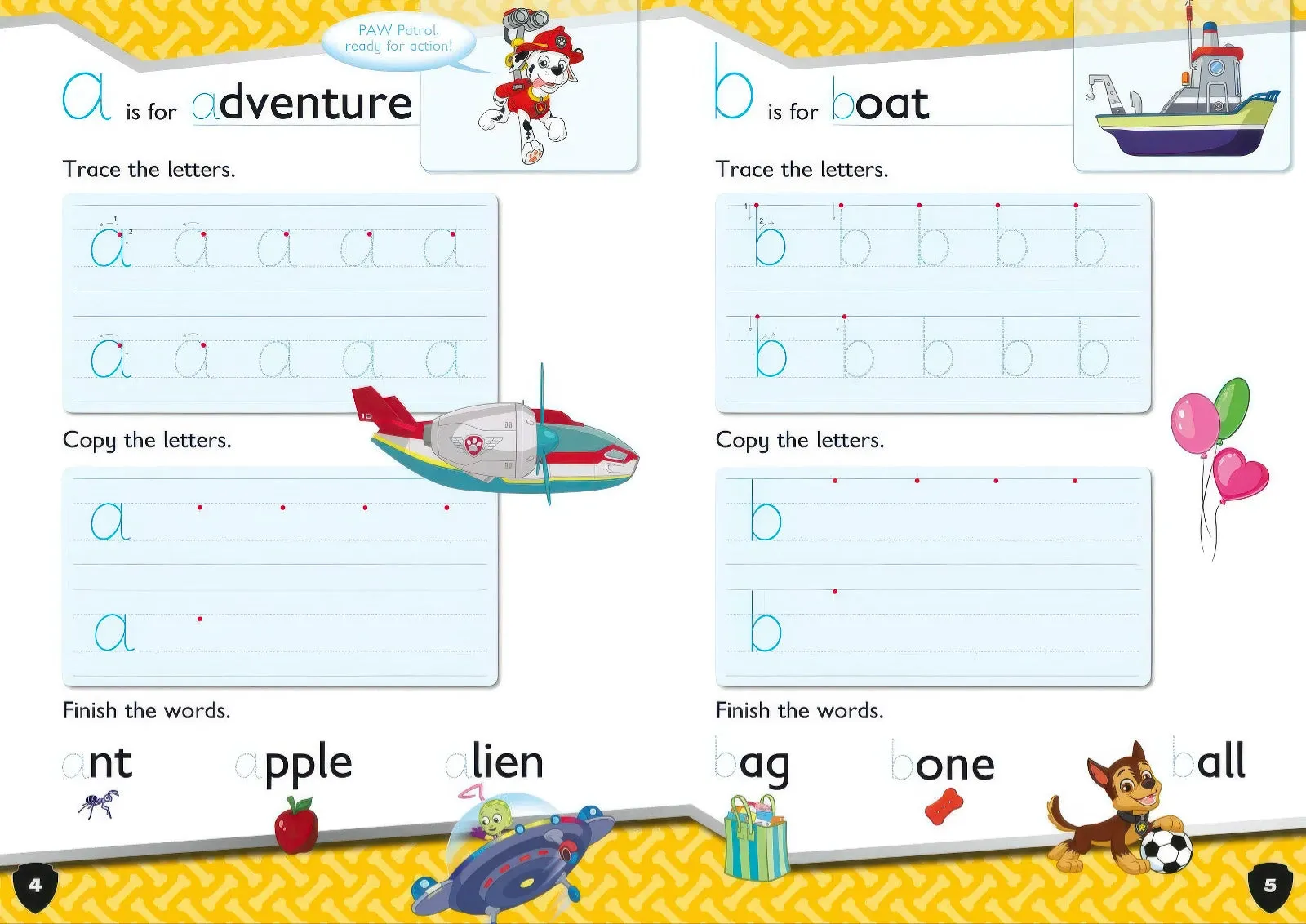 PAW Patrol First Letters Activity Book