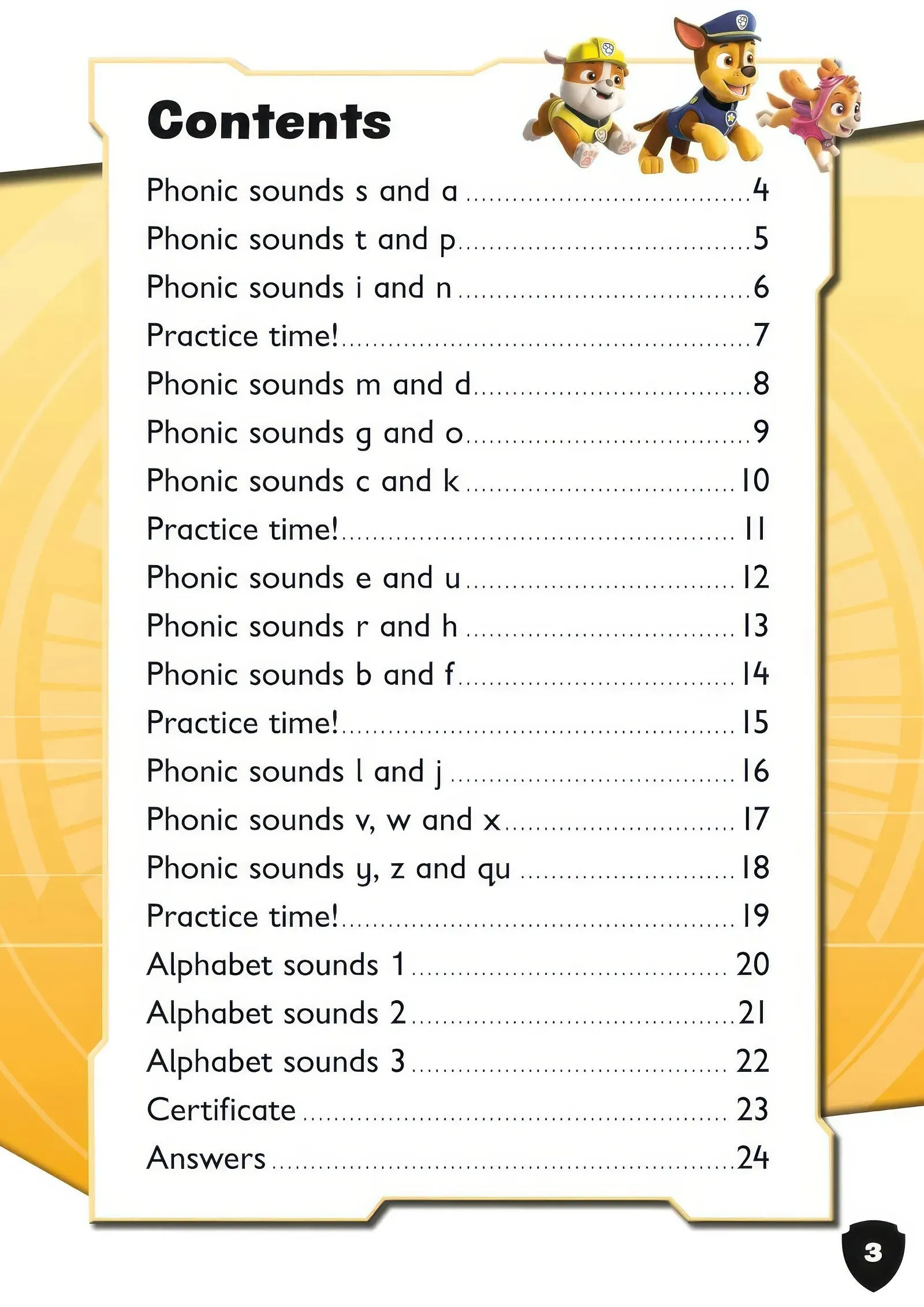 PAW Patrol First Phonics Activity Book