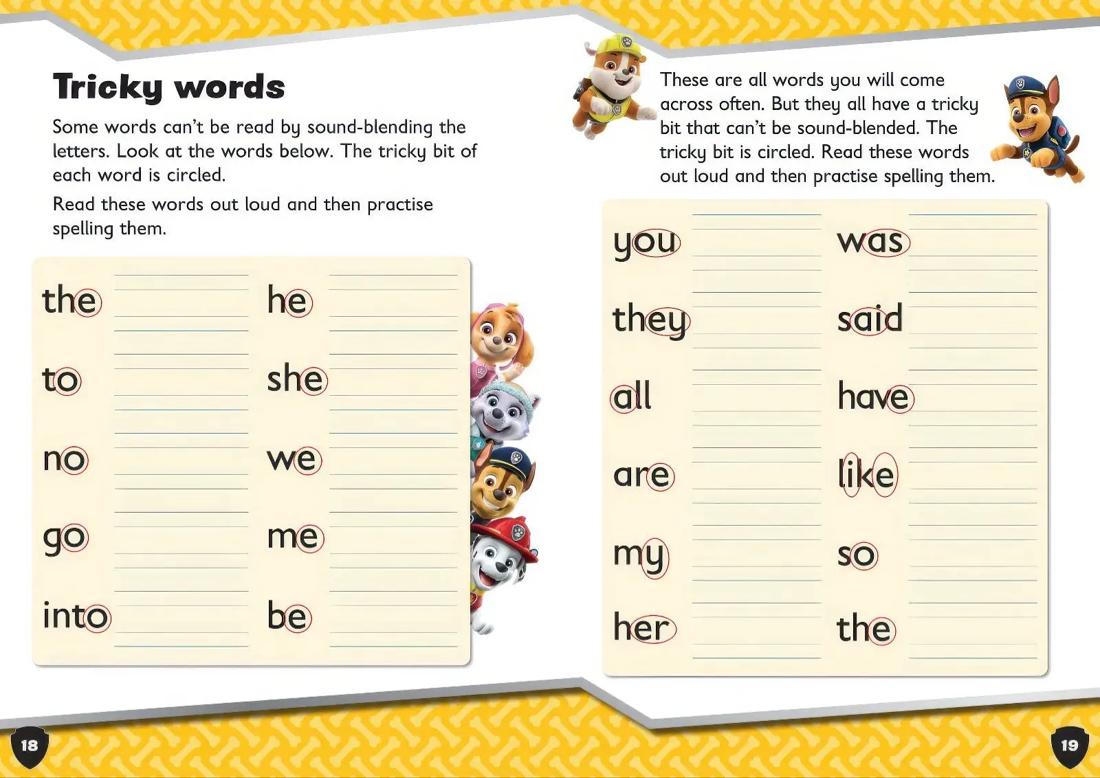 PAW Patrol First Spelling Activity Book