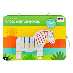 Petit Collage Magic Sketch and Stencil Wild Animals
