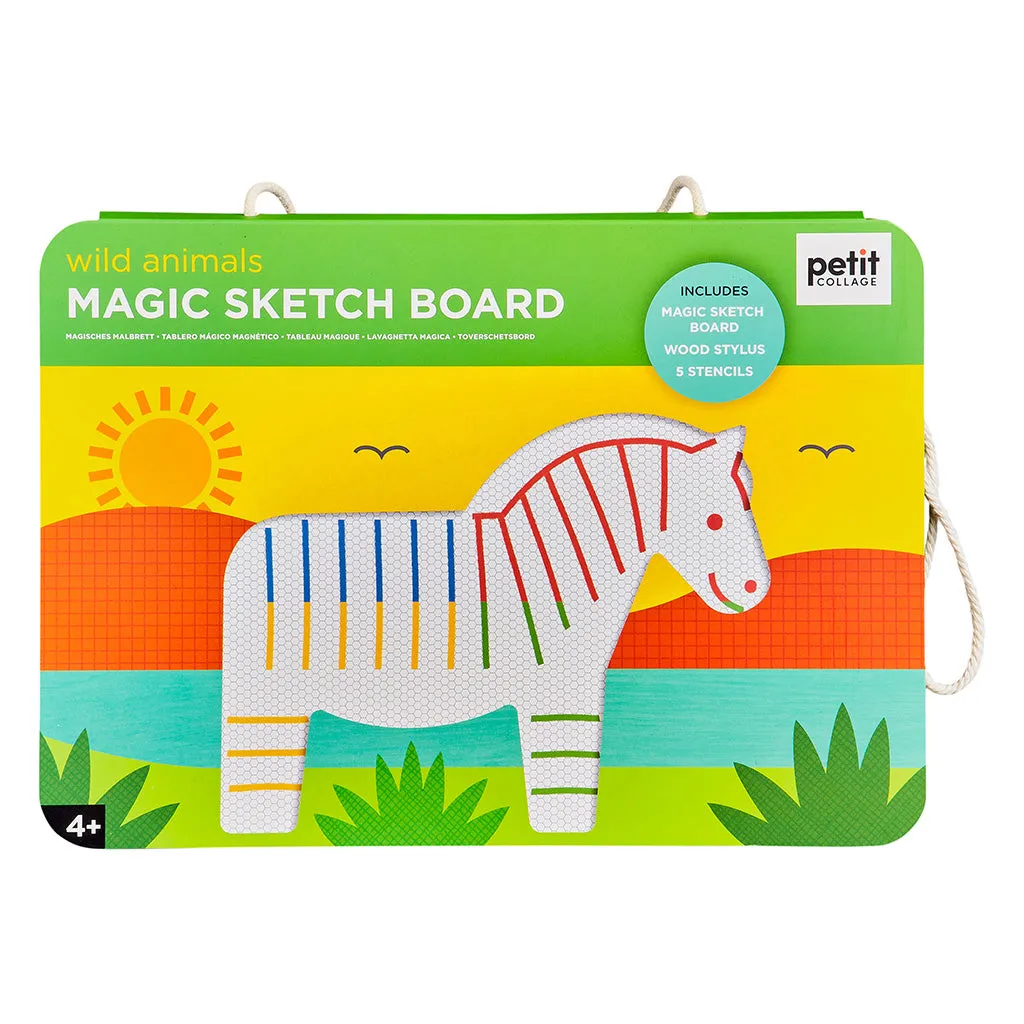 Petit Collage Magic Sketch and Stencil Wild Animals