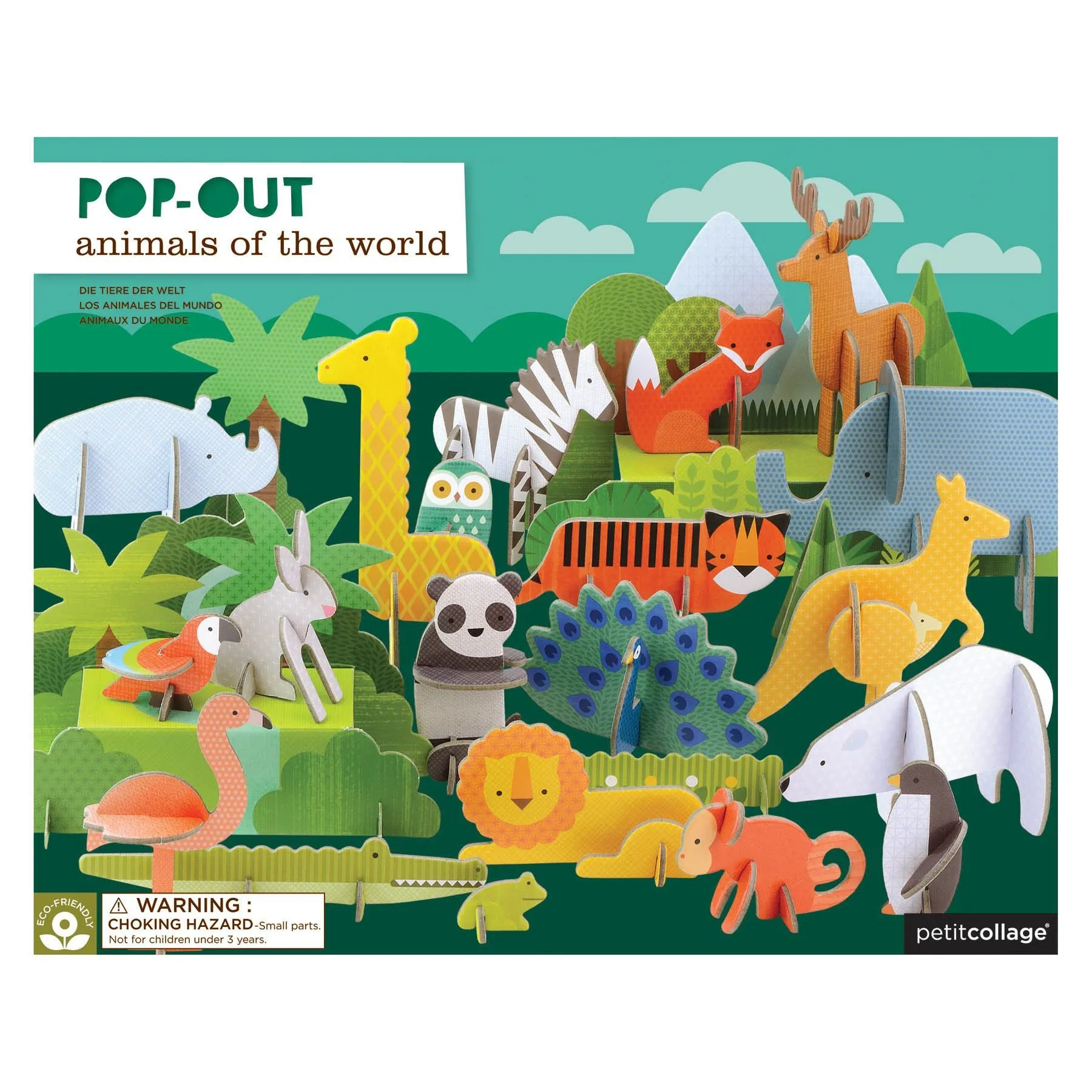 Petit Collage Pop-Out - Deluxe Pop-Out Animals