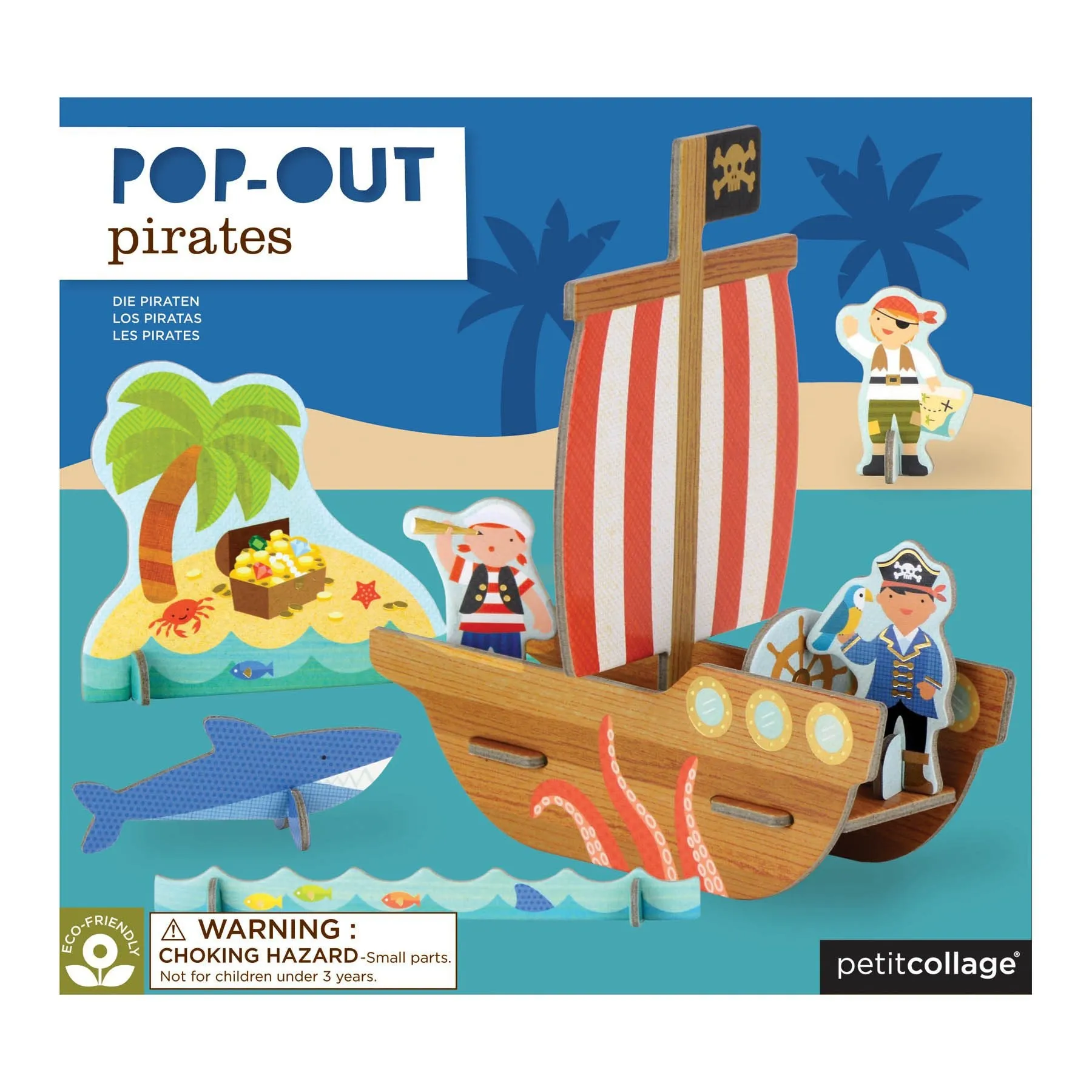 Petit Collage Pop-Out - Pirate Ship
