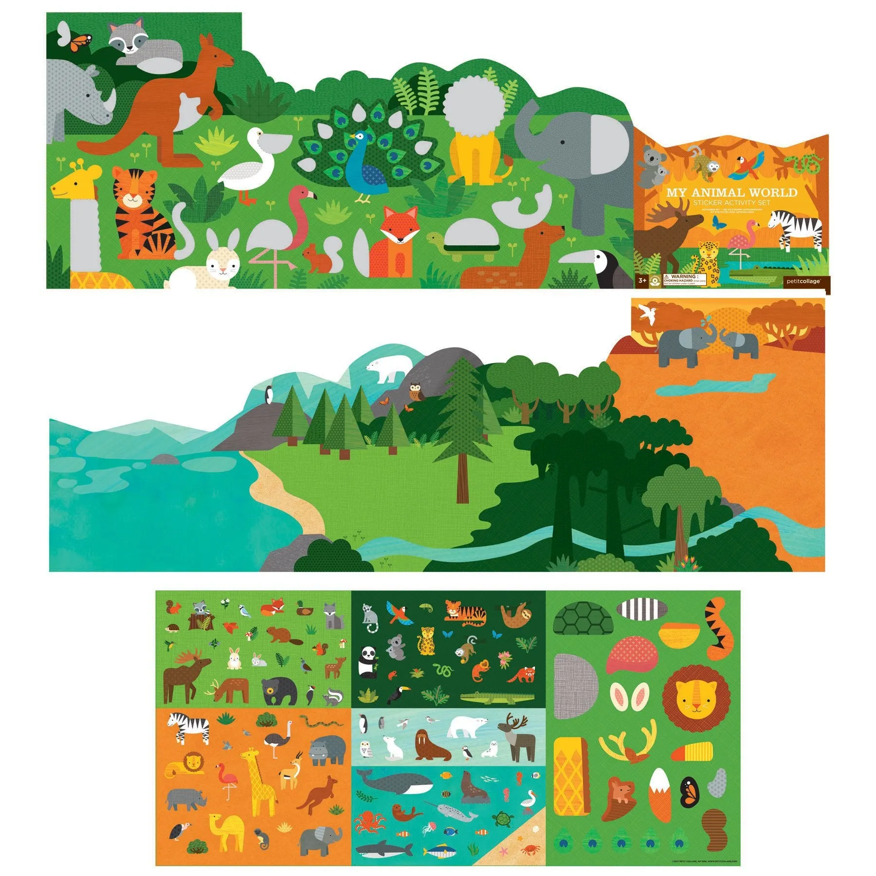 Petit Collage Stickers Book - Animals