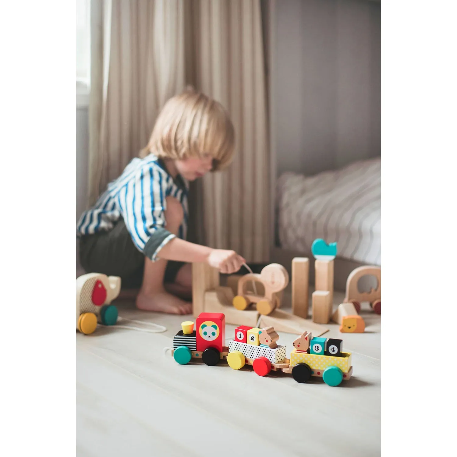 Petit Collage Wooden Vehicles Train