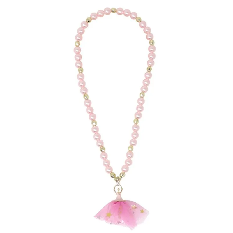 Pink Poppy Ballerina Charm Necklace