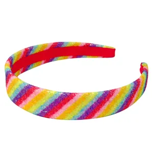 Pink Poppy Glitter Rainbow Headband