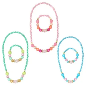 Pink Poppy Pastel Princess Pearlescent Necklace & Bracelet Set Assorted Styles