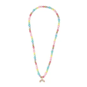 Pink Poppy Smile Be Happy Rainbow Necklace