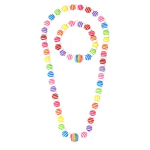 Pink Poppy Sweet Like Candy Necklace & Bracelet Set