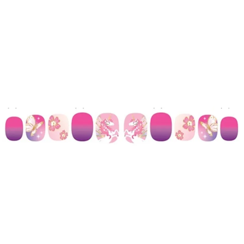 Pink Poppy Unicorn Princess Press On Nails