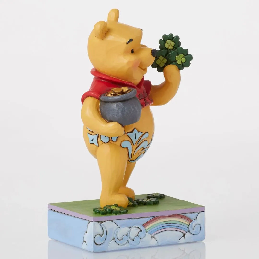 Pooh With Clovers & Pot Dstra Statue By Enesco By Enesco