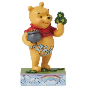 Pooh With Clovers & Pot Dstra Statue By Enesco By Enesco