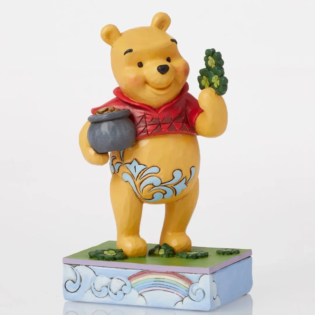 Pooh With Clovers & Pot Dstra Statue By Enesco By Enesco