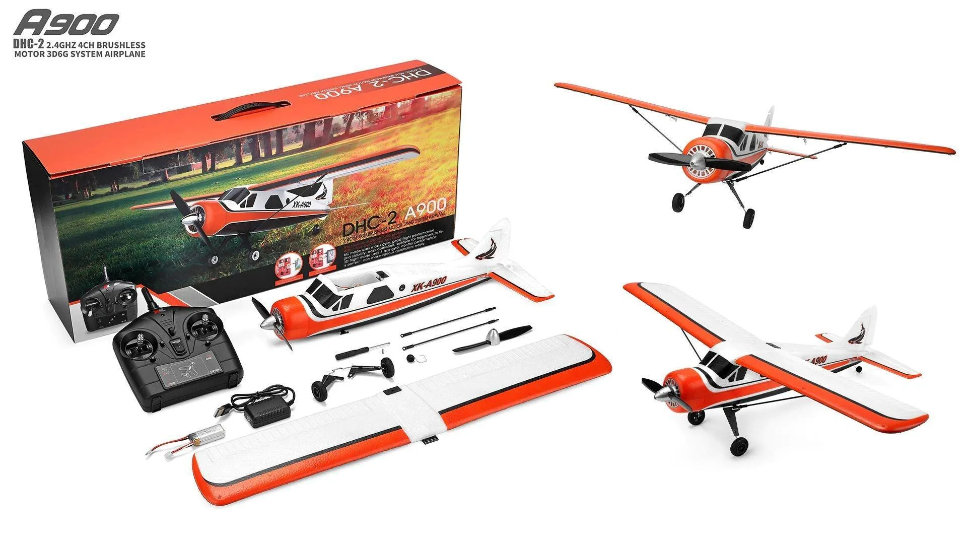 Professional A900 Remote Controlled RC Fixed Wing Airplane Glider Kit