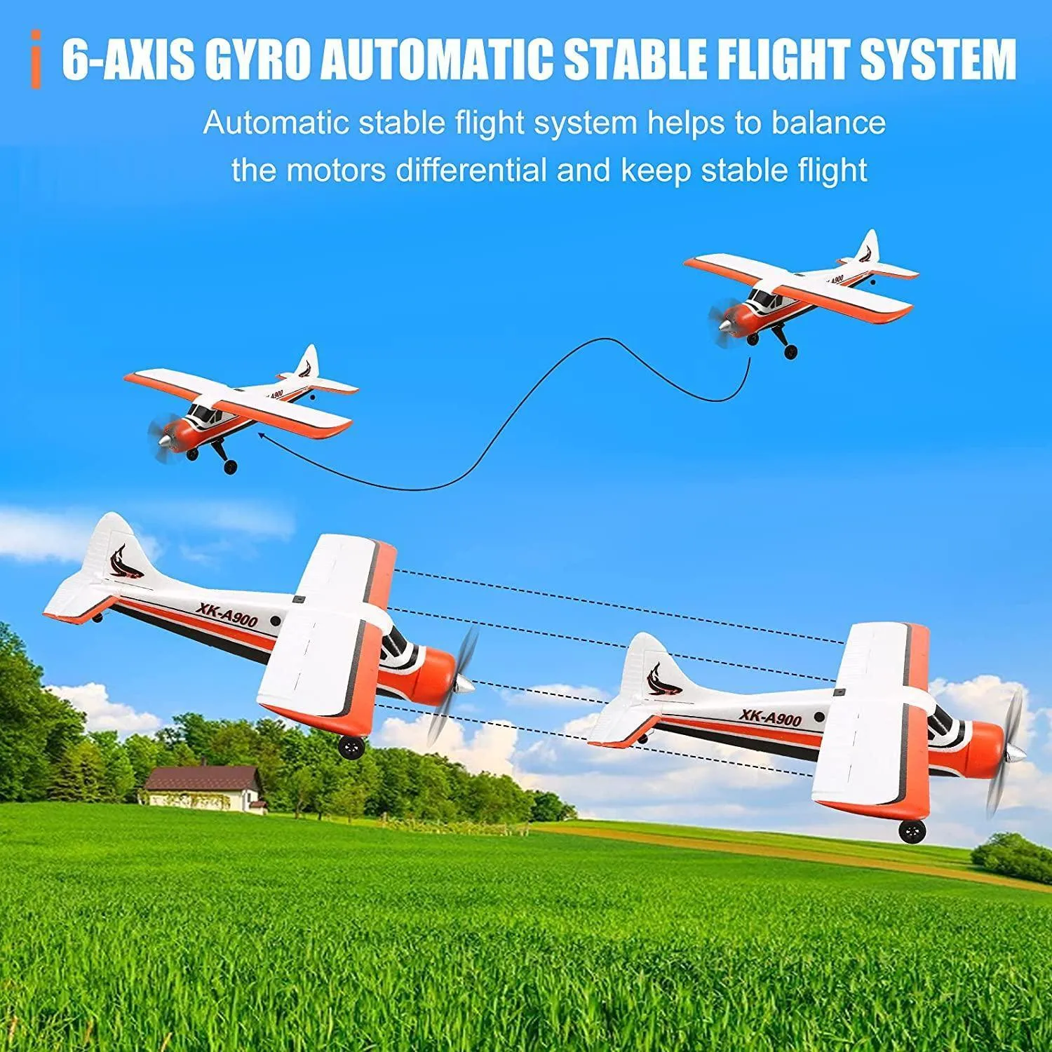 Professional A900 Remote Controlled RC Fixed Wing Airplane Glider Kit
