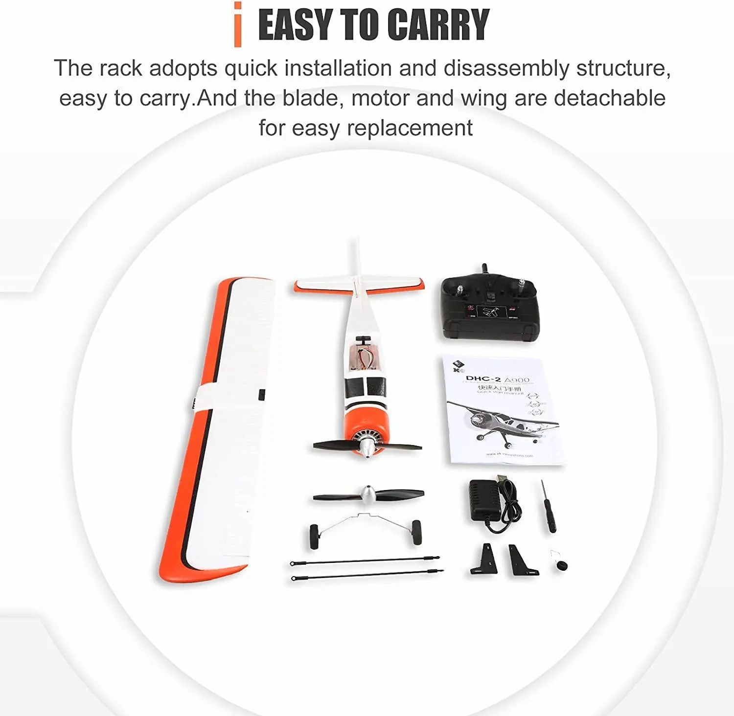 Professional A900 Remote Controlled RC Fixed Wing Airplane Glider Kit