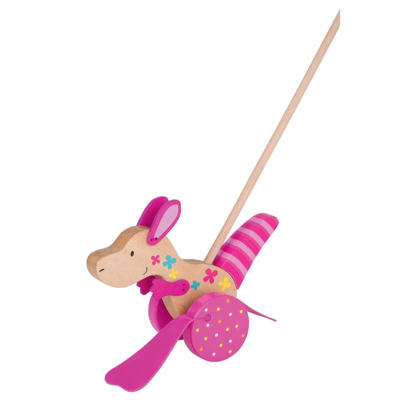 Push Along Wooden Kangaroo