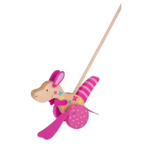 Push Along Wooden Kangaroo