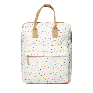 Quilted Rainbow Hearts Backpack