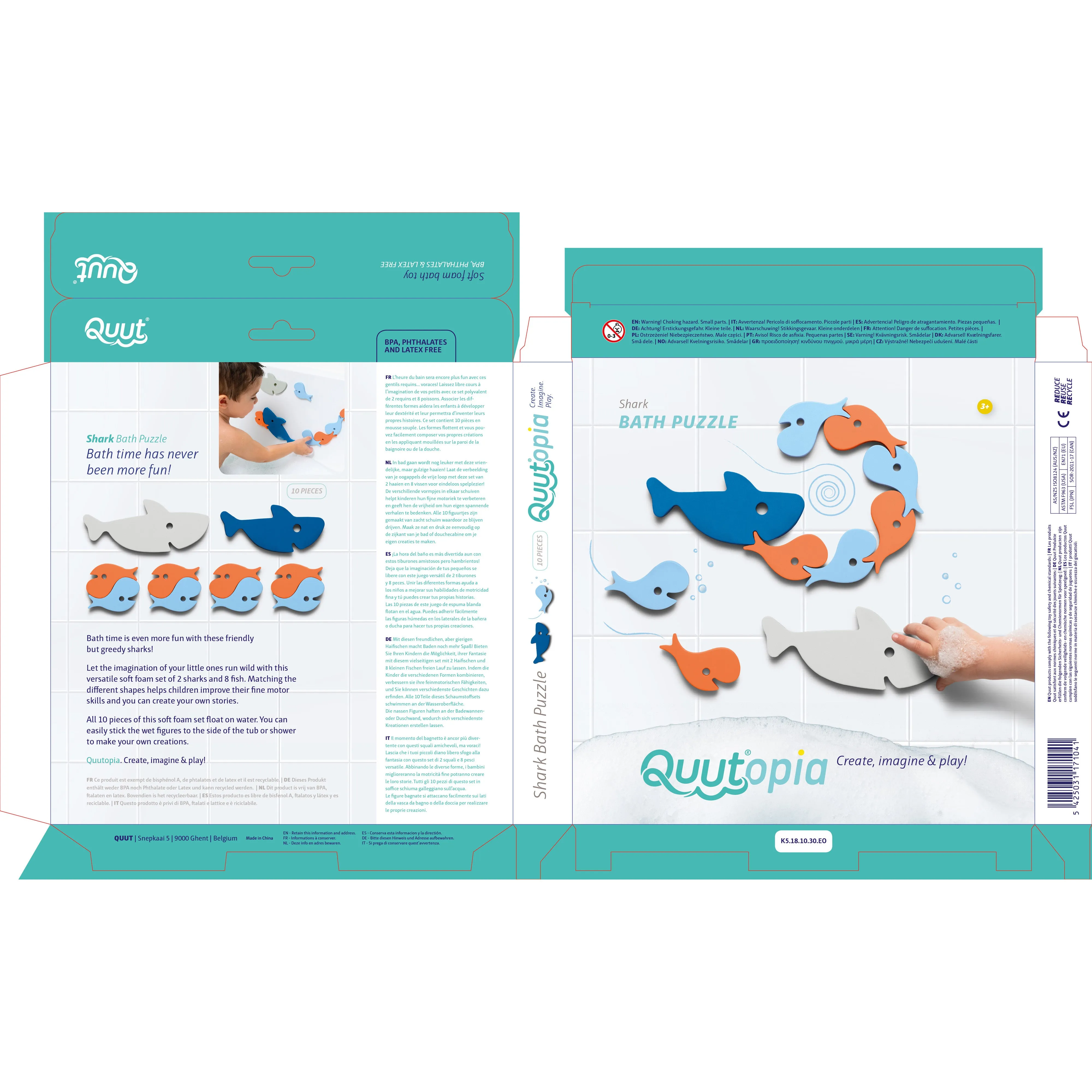 Quut Quutopia Shark Bath Puzzle