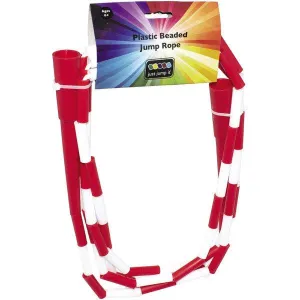 Red Plastic Beaded Jump Rope