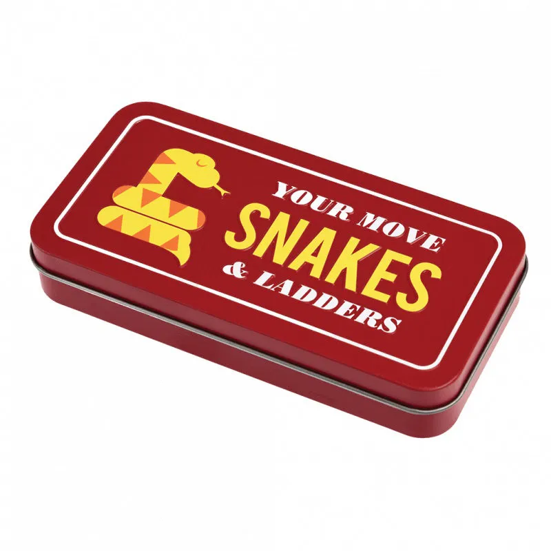 Rex Travel Snakes and Ladders Game in A Tin