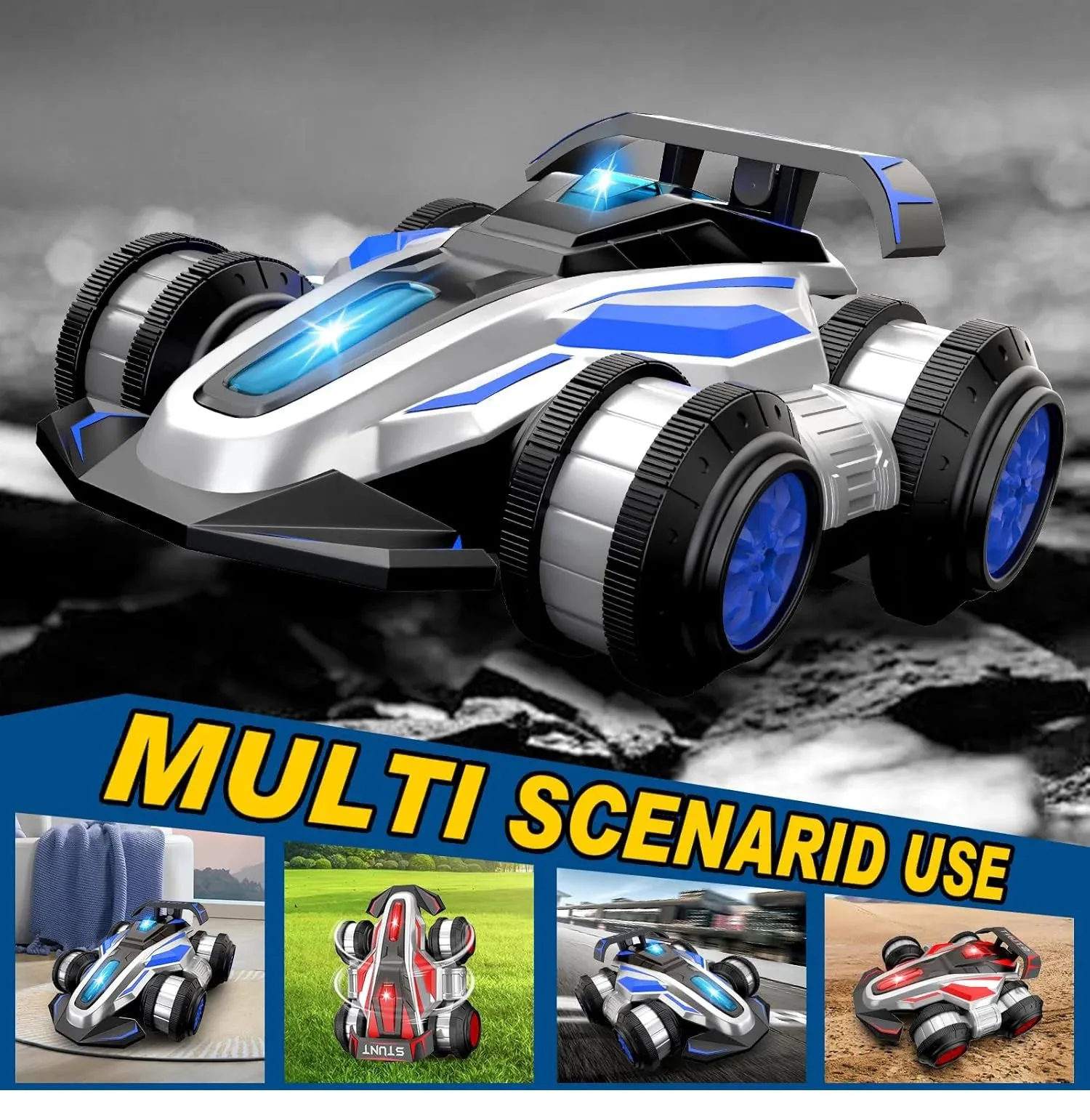 Rolling RC Drifting Stunt Car with Lights