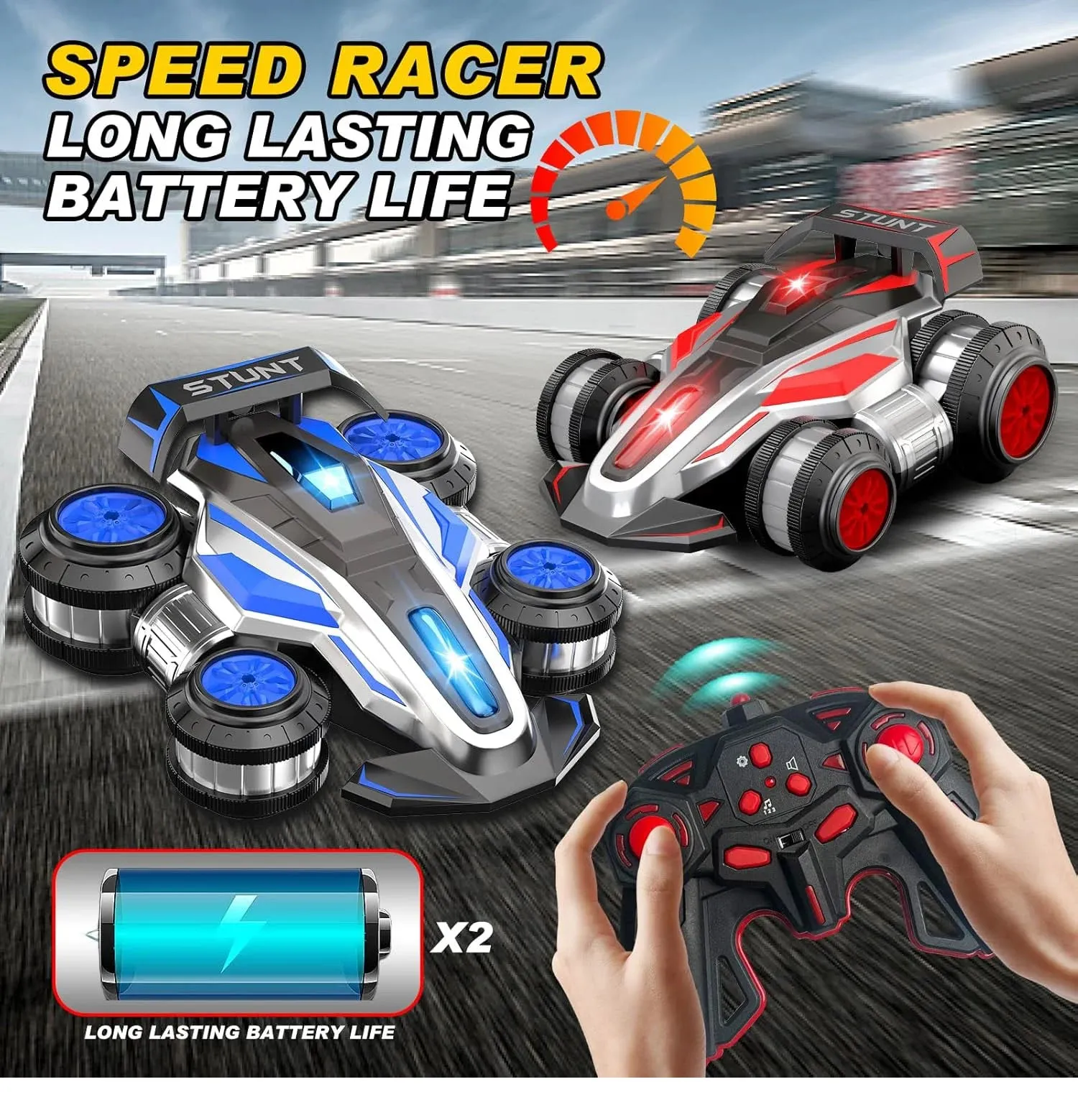Rolling RC Drifting Stunt Car with Lights