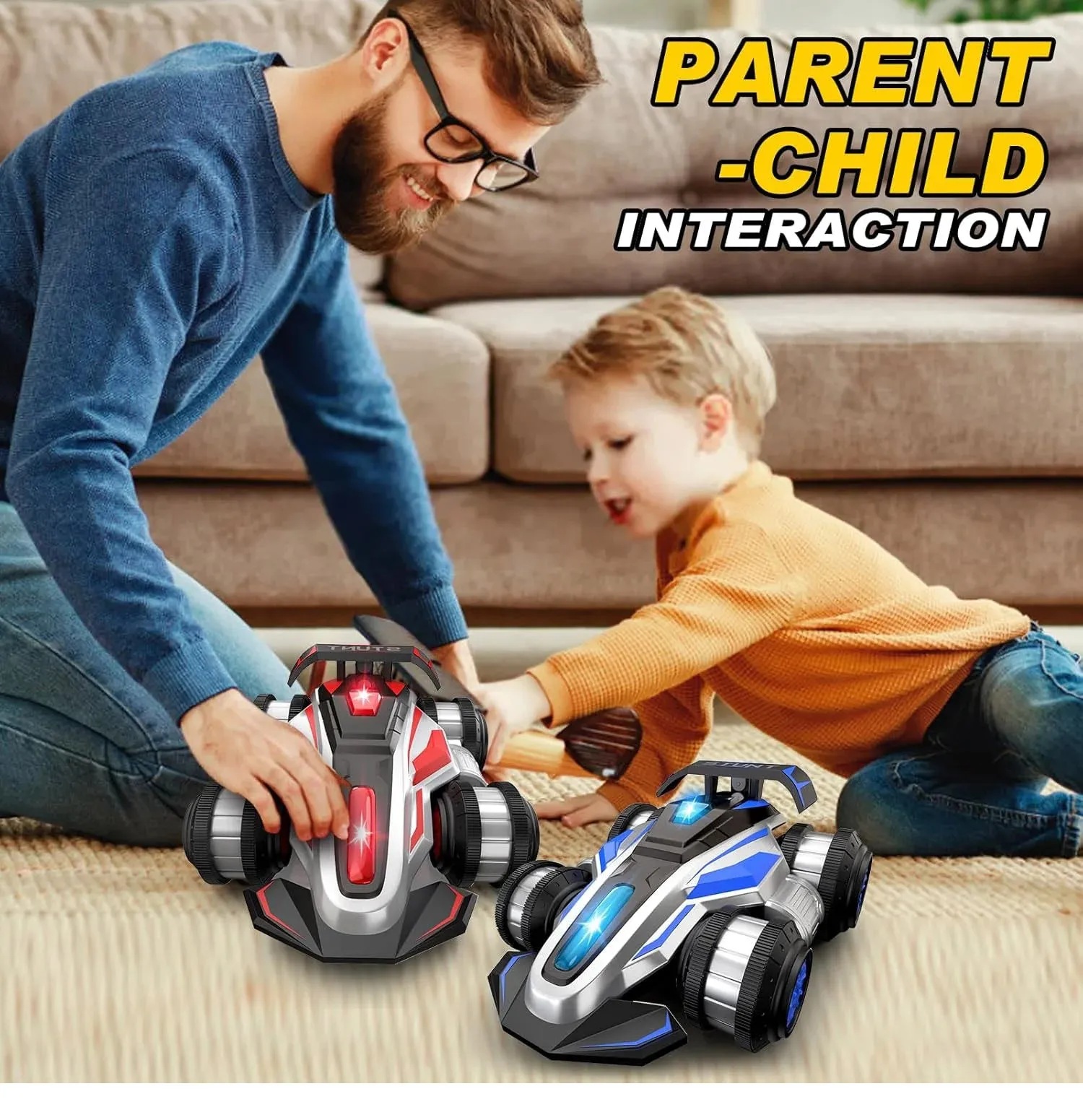 Rolling RC Drifting Stunt Car with Lights
