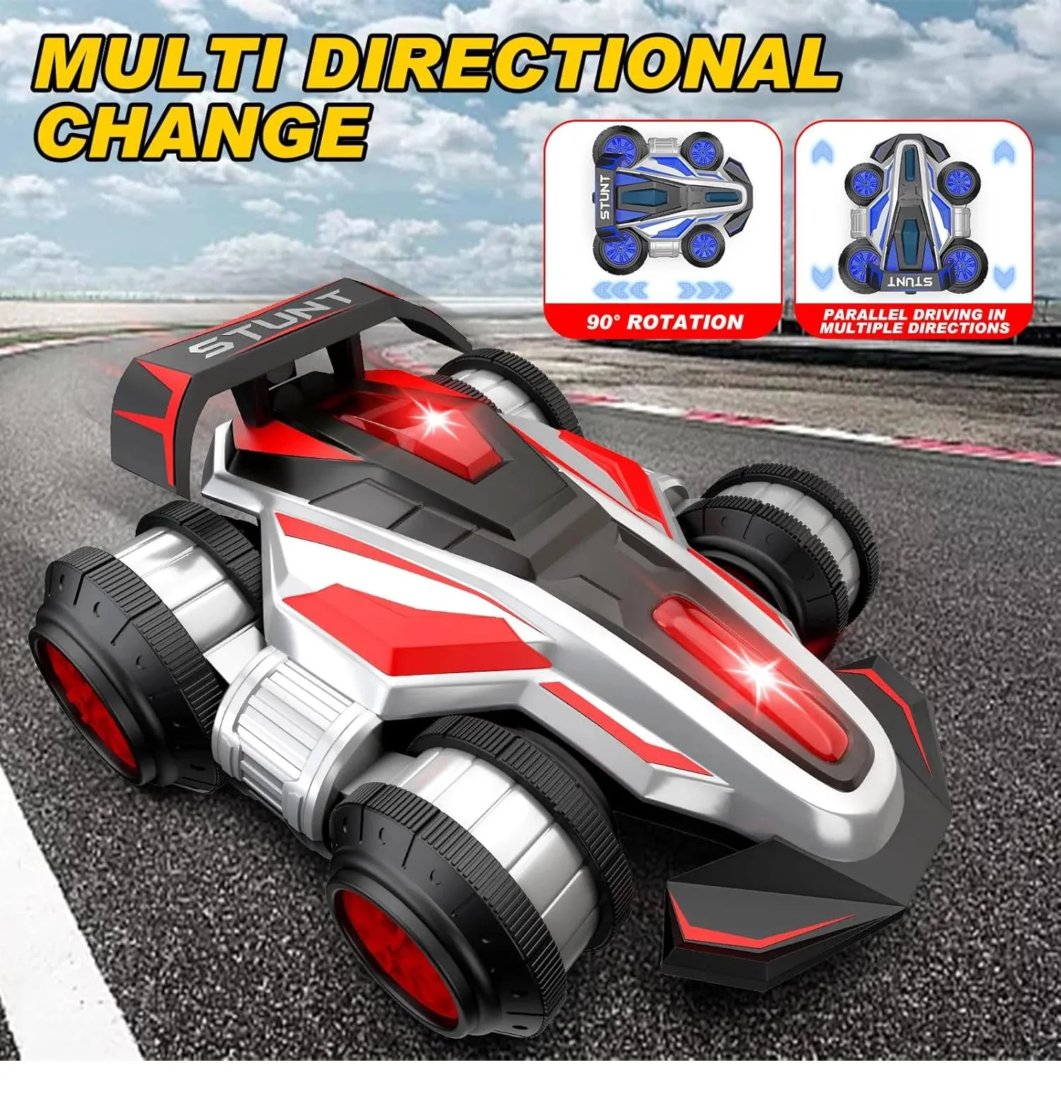 Rolling RC Drifting Stunt Car with Lights