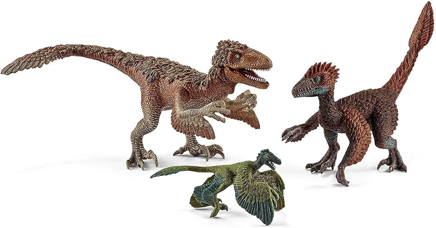 Schleich 42347 Dinosaurs Feathered Raptors Figures