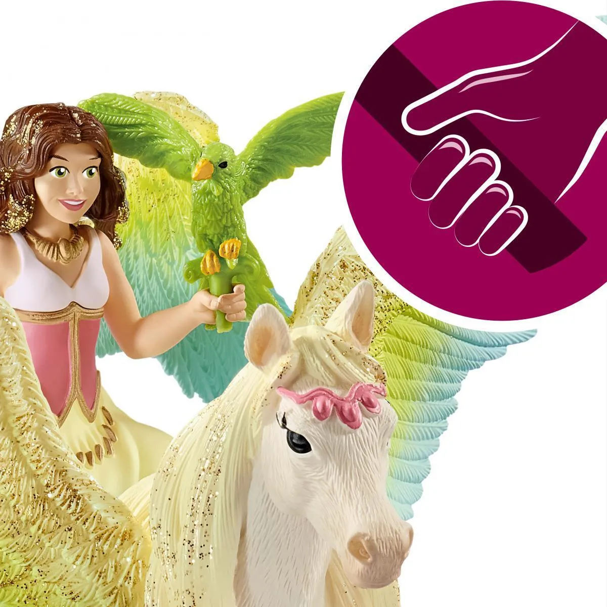 Schleich 70566 Fairy Surah With Glitter Pegasus Figure