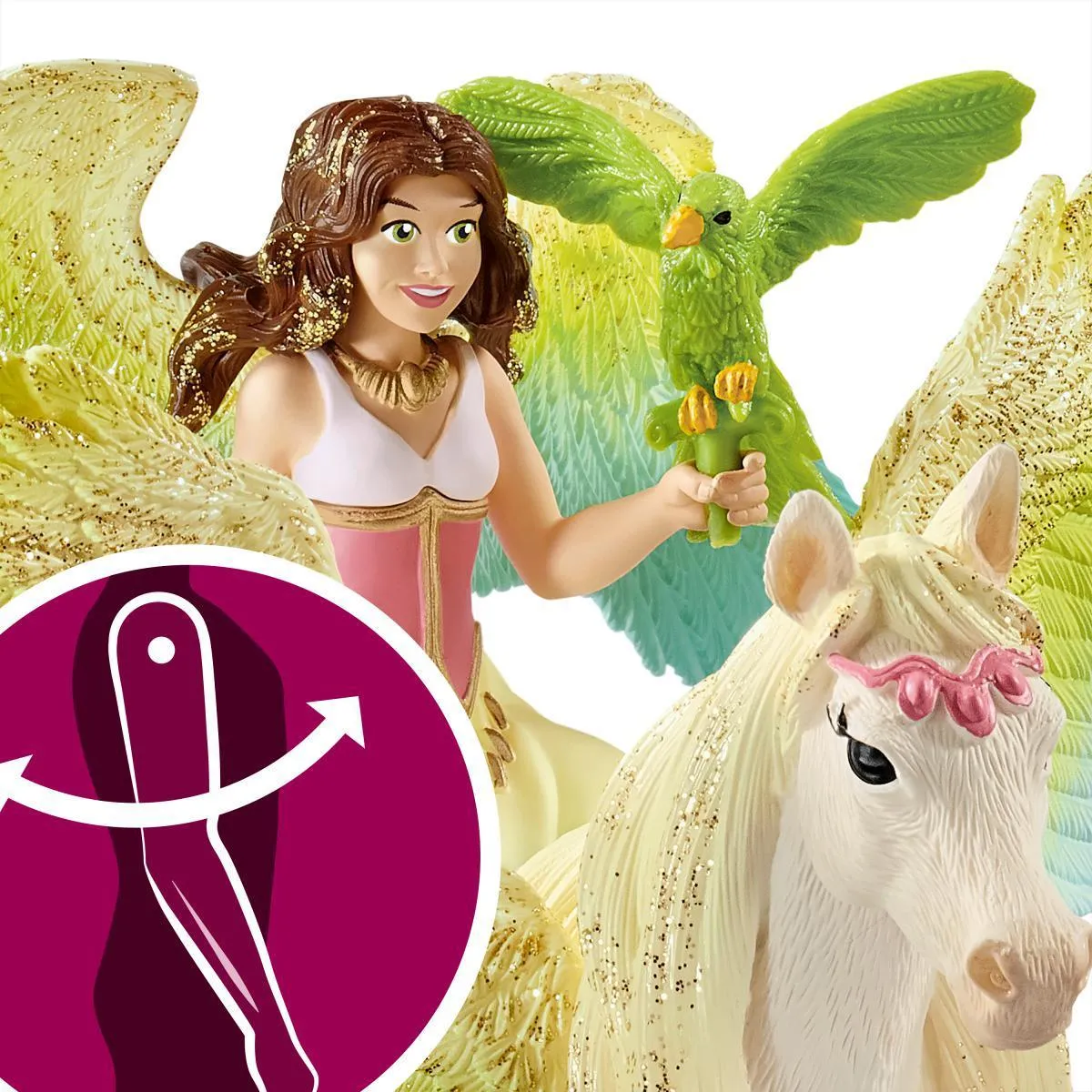 Schleich 70566 Fairy Surah With Glitter Pegasus Figure