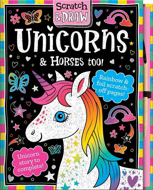 SCRATCH & DRAW UNICORNS & HORSES TOO!