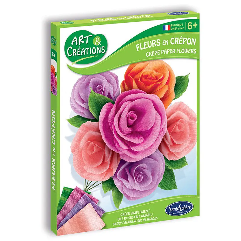 Sentosphre Art & Creations - Fleurs En Crepon - Roses