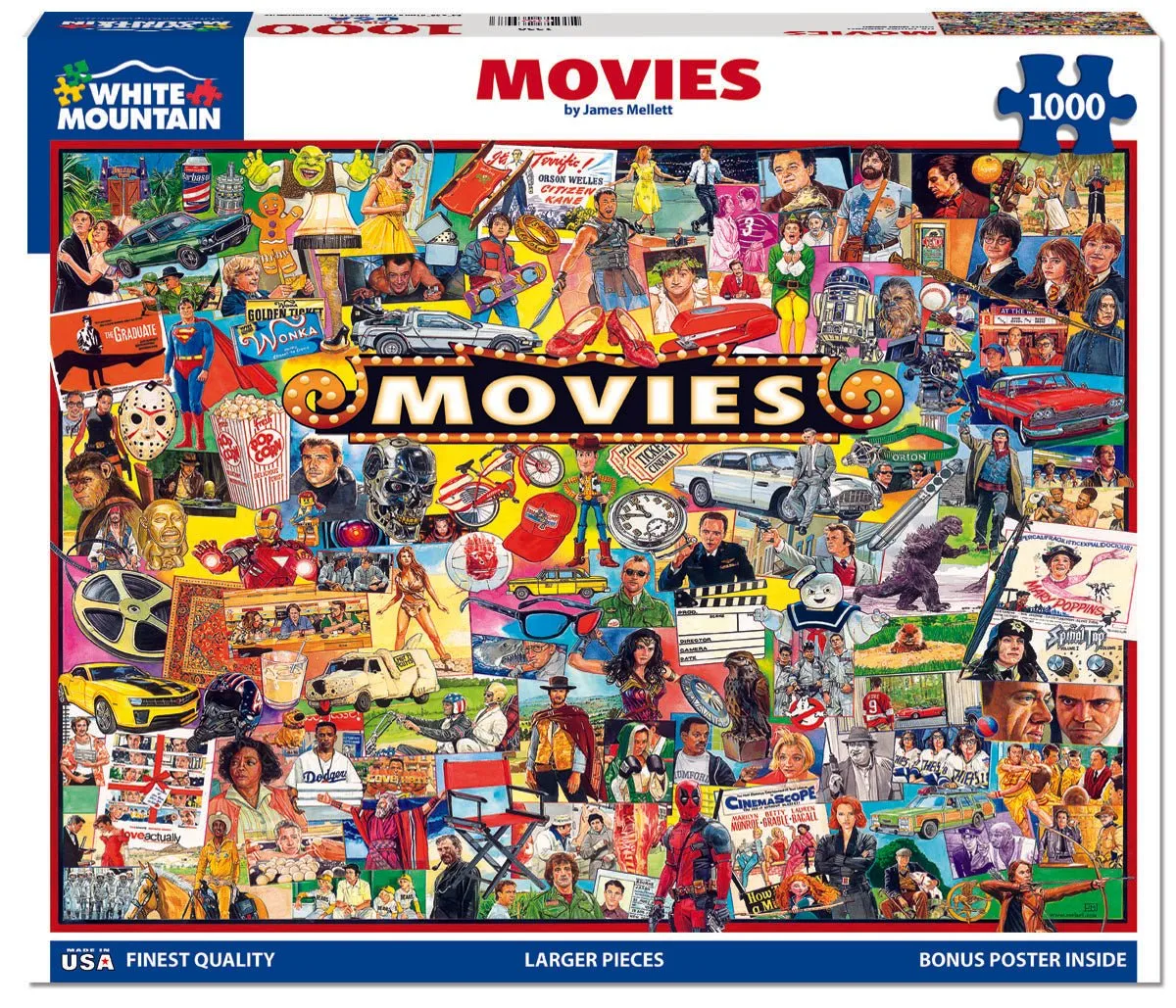 Set of 2: Artist Jim Mellett- Pop Culture Bundle 1000 piece White Mountain