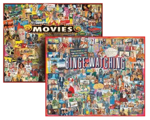 Set of 2: Artist Jim Mellett- Pop Culture Bundle 1000 piece White Mountain