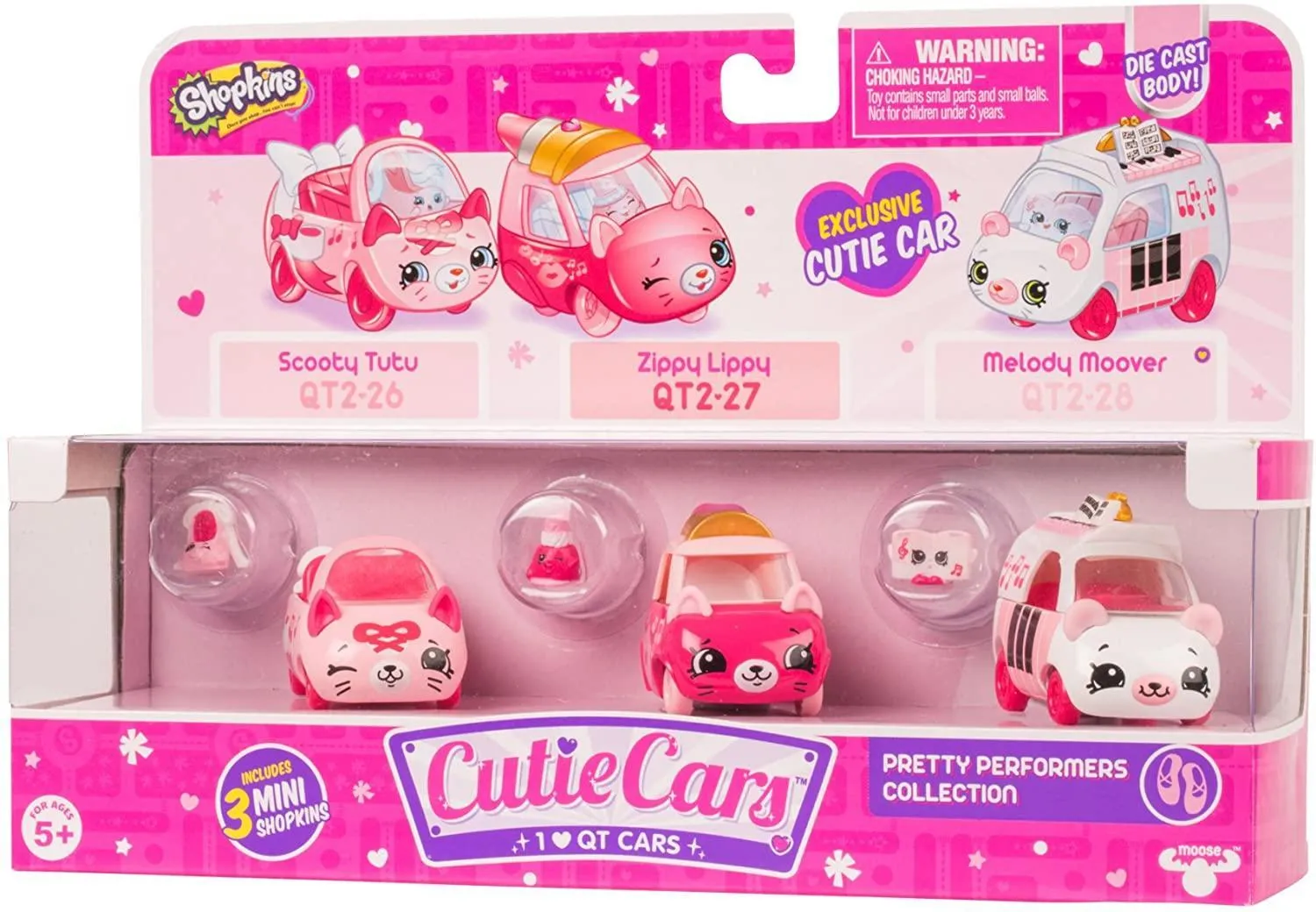Shopkins 56738 Cutie Car S2 3 Pack-Asst