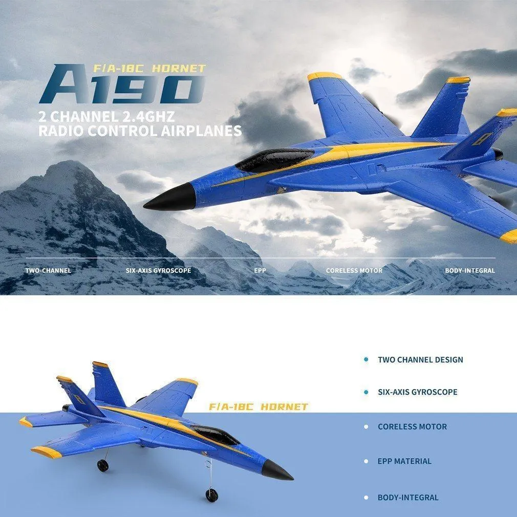 Simulation A190 F-18 Hornet Two-channel RC Aeroplane