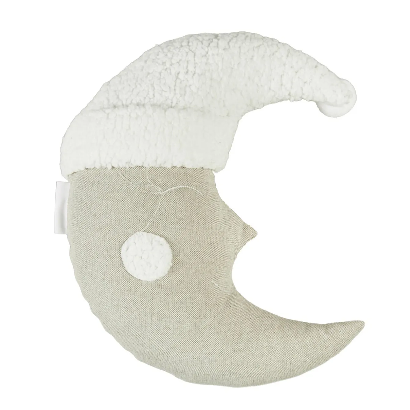 Sleeping Moon Cushion Large - Natural Linen