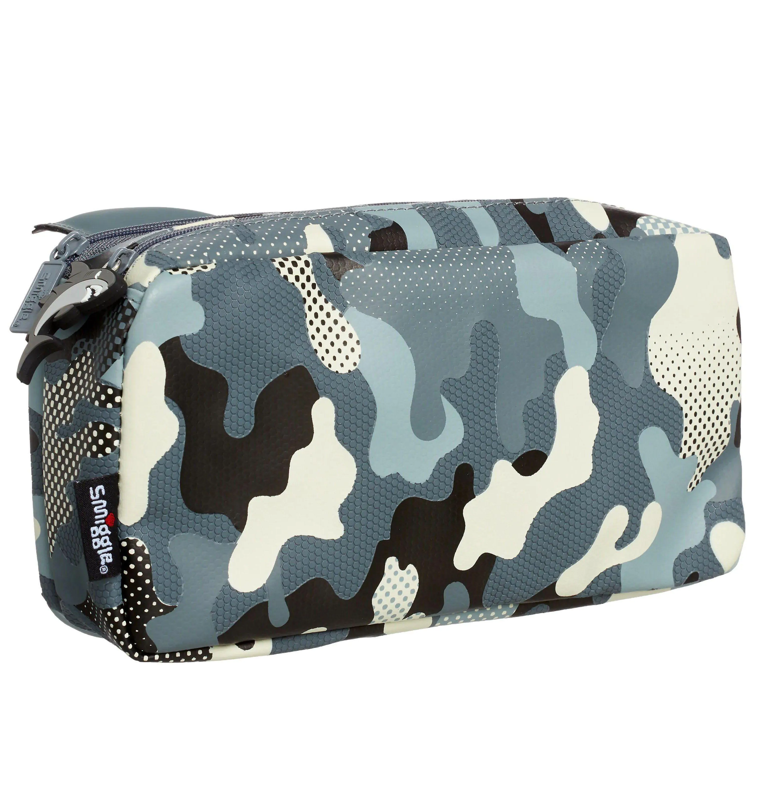 SMIGGLE Budz Character Two Pocket Pencil Case - Grey Shark