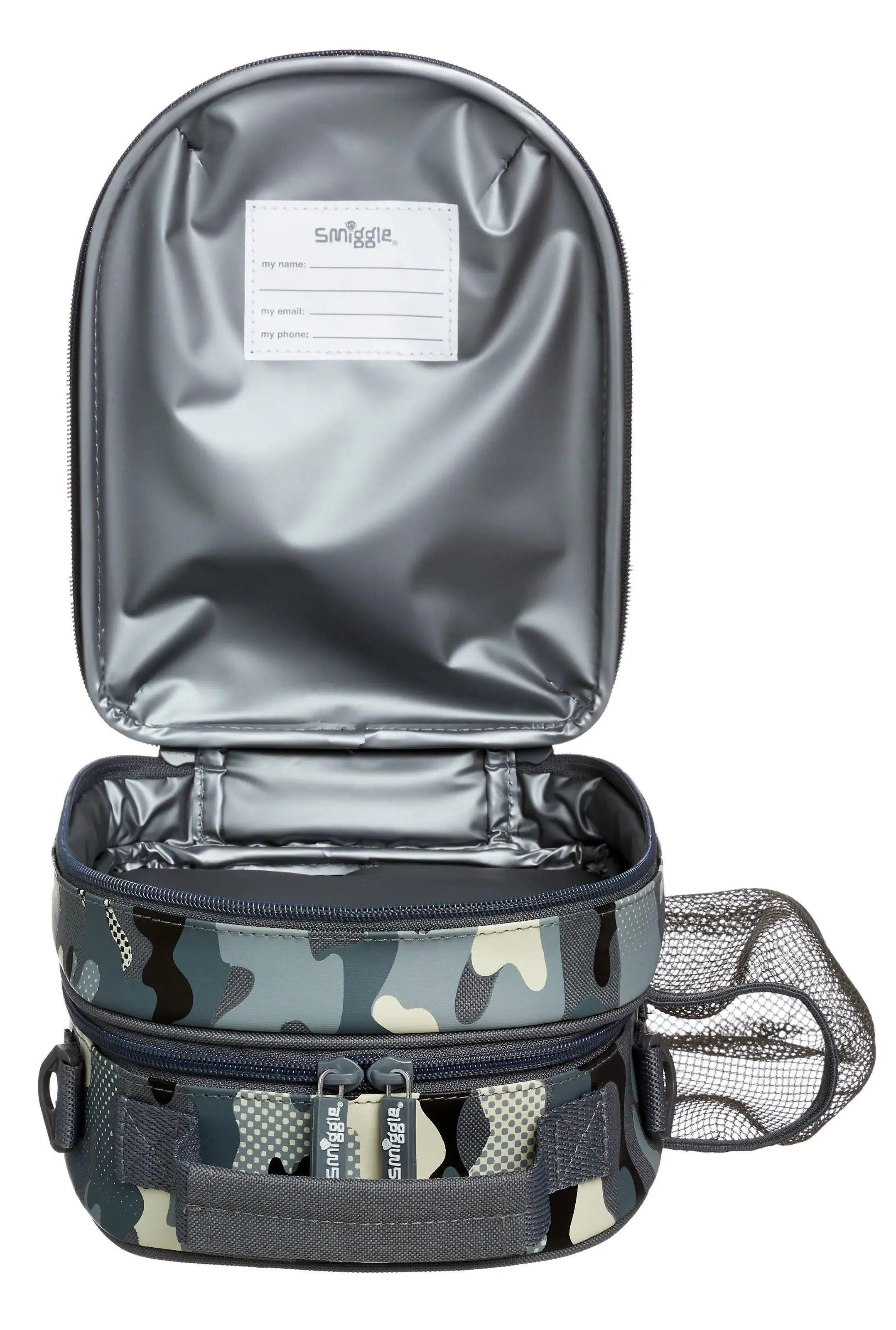 SMIGGLE Budz Hardtop Lunch Box With Strap - Grey Shark