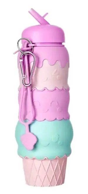 SMIGGLE Ice Cream Silicone Water Bottle - Pink