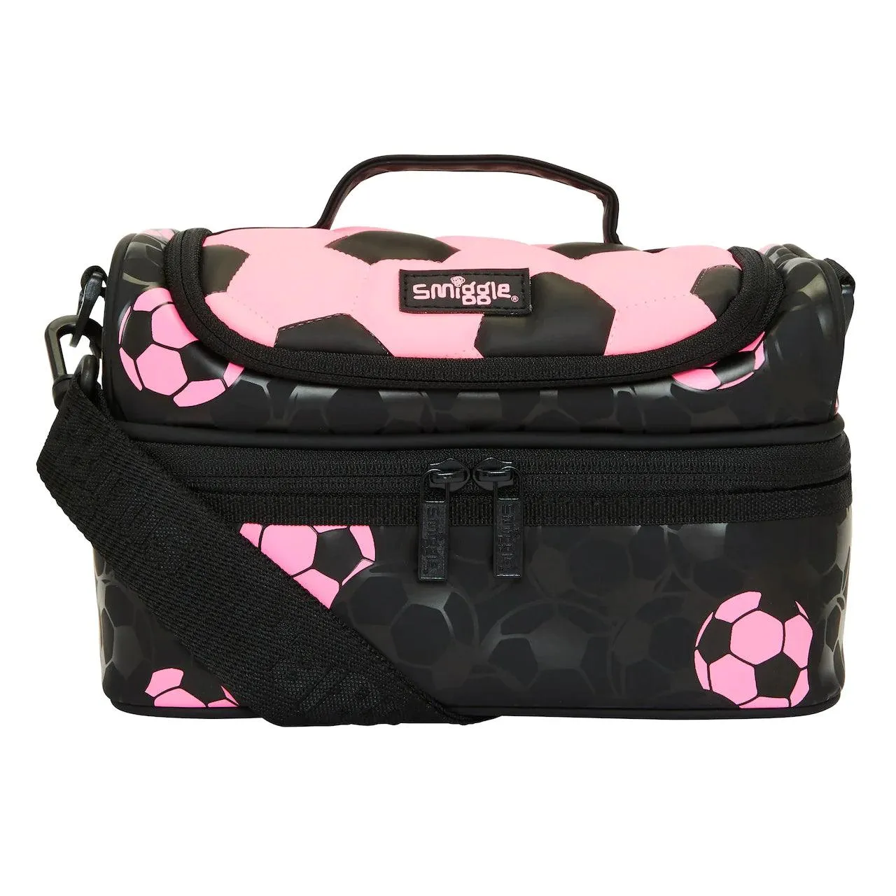 SMIGGLE Striker Double Decker Lunchbox With Strap - Pink