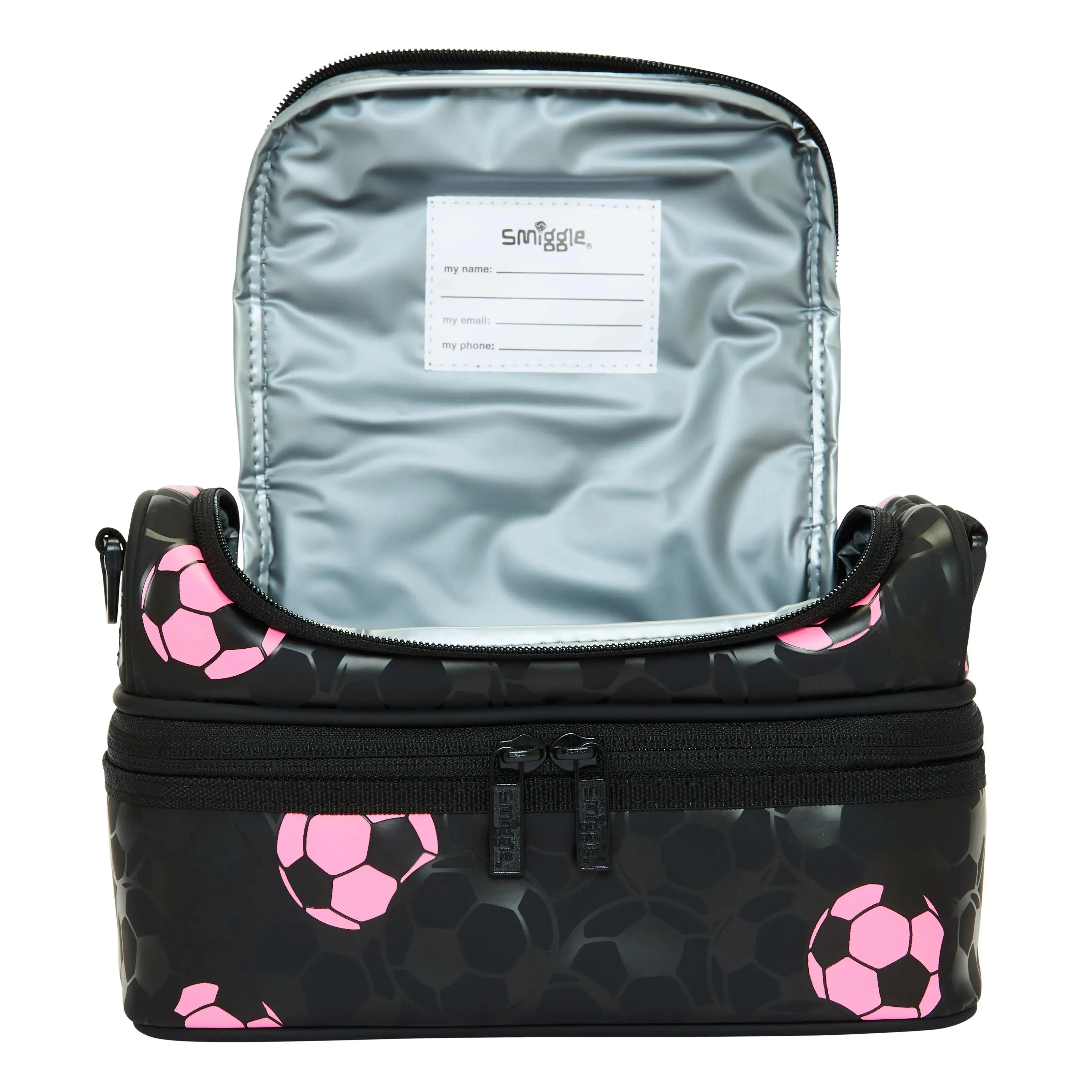 SMIGGLE Striker Double Decker Lunchbox With Strap - Pink