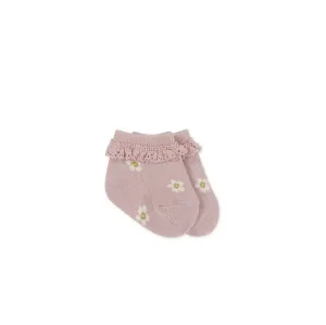 Sock Jacquard Floral | Meredith Violet