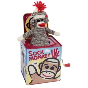 Sock Monkey Jack In The Box