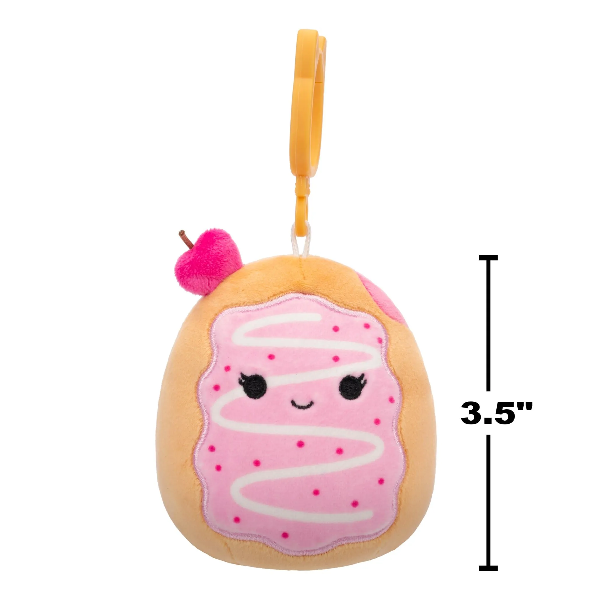 Squishmallows 3.5 Inch Plush Clip-On S20 Perl Pink Cherry Toaster