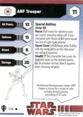 Star Wars Miniatures Galaxy at War 17 ARF Trooper